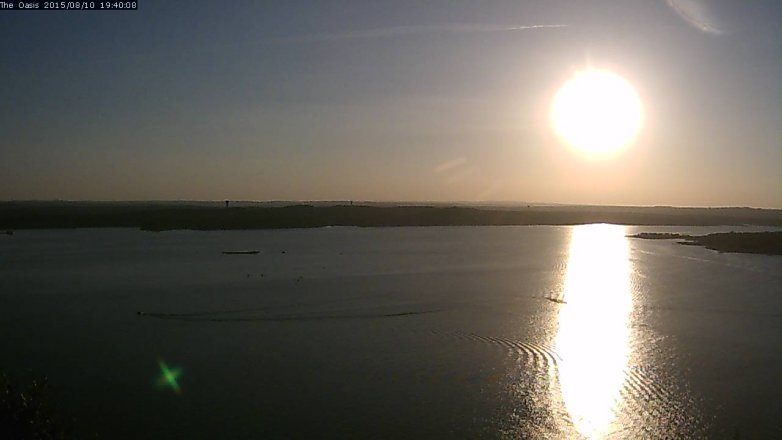 Lake Travis webcam, August 10, 2015 6:45 PM CT