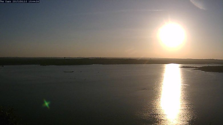 Lake Travis webcam, August 10, 2015 6:50 PM CT