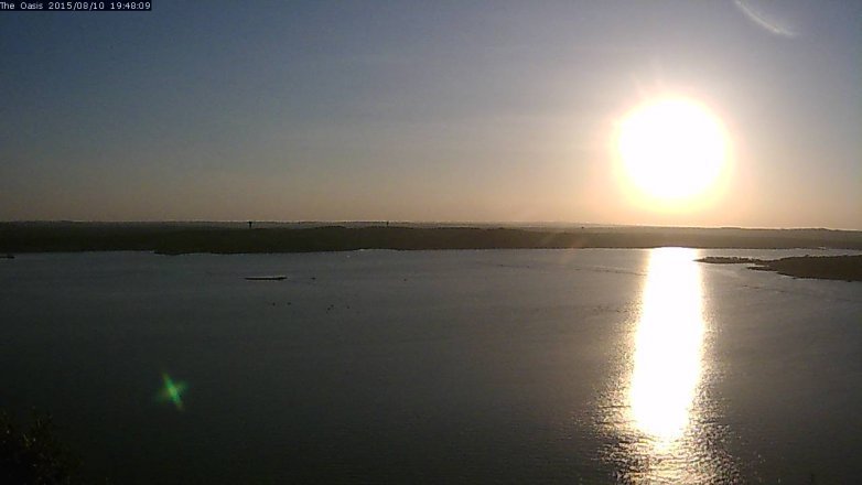 Lake Travis webcam, August 10, 2015 6:55 PM CT
