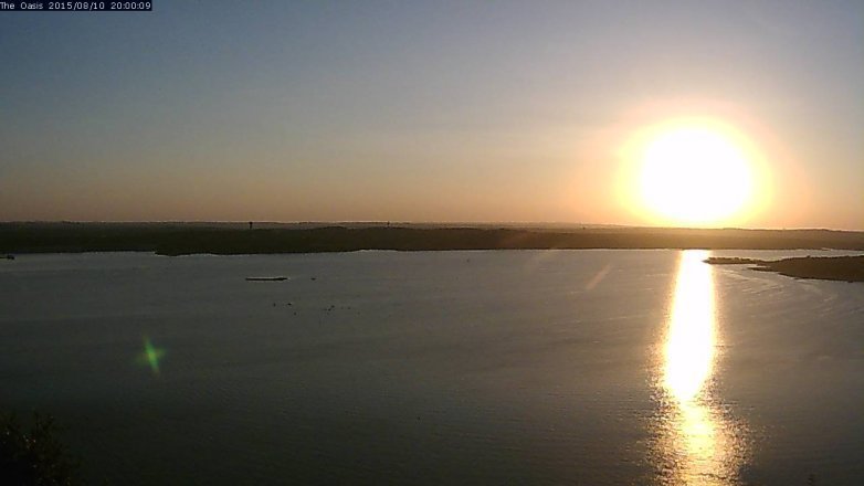 Lake Travis webcam, August 10, 2015 7:05 PM CT
