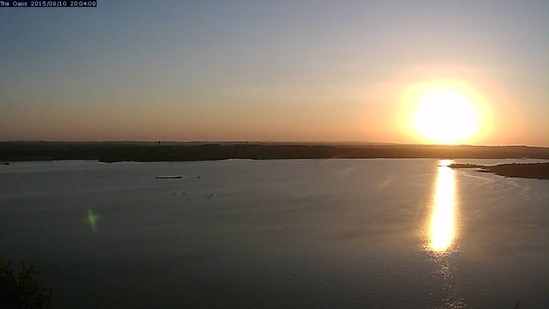Lake Travis webcam, August 10, 2015 7:10 PM CT