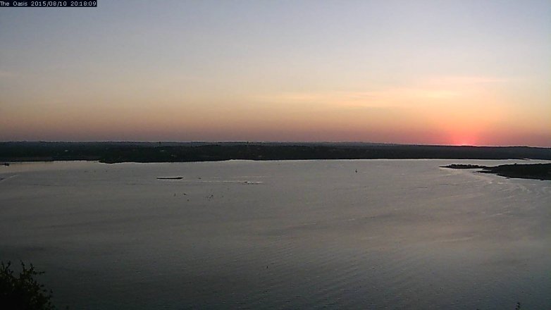 Lake Travis webcam, August 10, 2015 7:25 PM CT