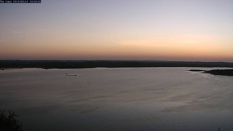 Lake Travis webcam, August 10, 2015 7:35 PM CT