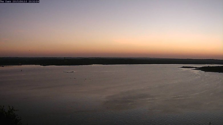 Lake Travis webcam, August 10, 2015 7:40 PM CT