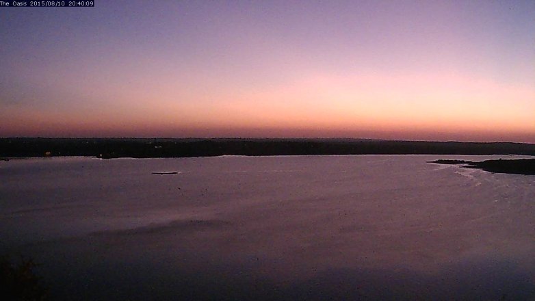 Lake Travis webcam, August 10, 2015 7:45 PM CT