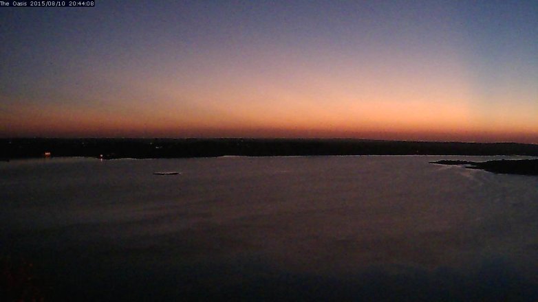 Lake Travis webcam, August 10, 2015 7:50 PM CT