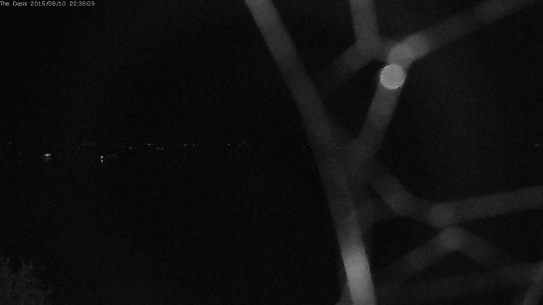 Lake Travis webcam, August 10, 2015 9:45 PM CT
