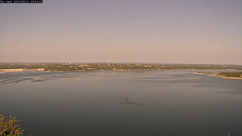 Lake Travis webcam, August 11, 2015 9:00 AM CT