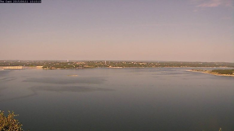 Lake Travis webcam, August 11, 2015 9:15 AM CT
