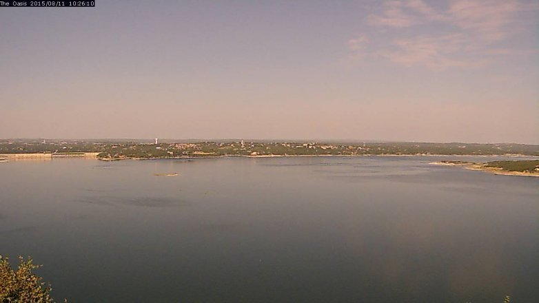 Lake Travis webcam, August 11, 2015 9:35 AM CT