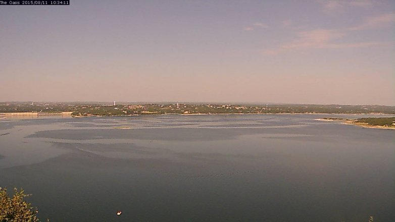 Lake Travis webcam, August 11, 2015 9:40 AM CT