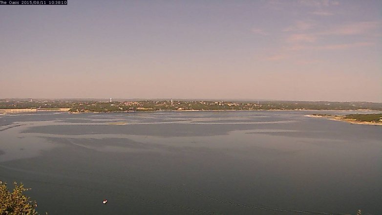 Lake Travis webcam, August 11, 2015 9:45 AM CT