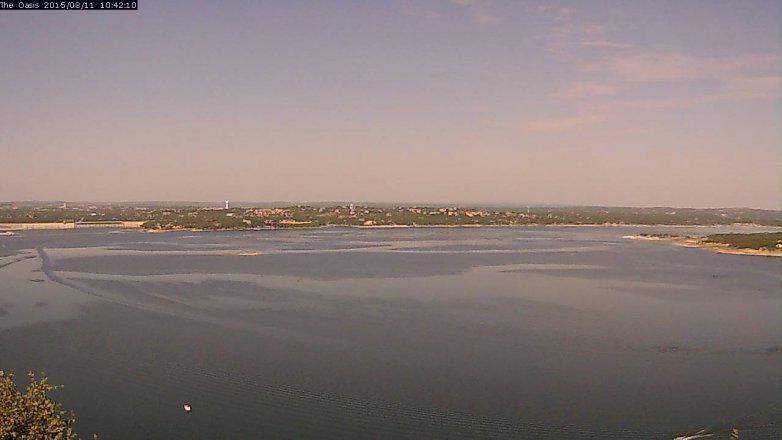 Lake Travis webcam, August 11, 2015 9:50 AM CT