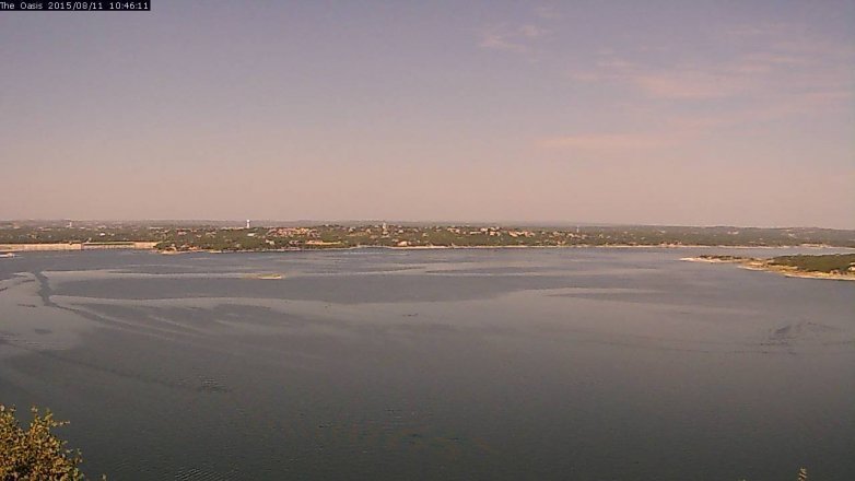Lake Travis webcam, August 11, 2015 9:55 AM CT