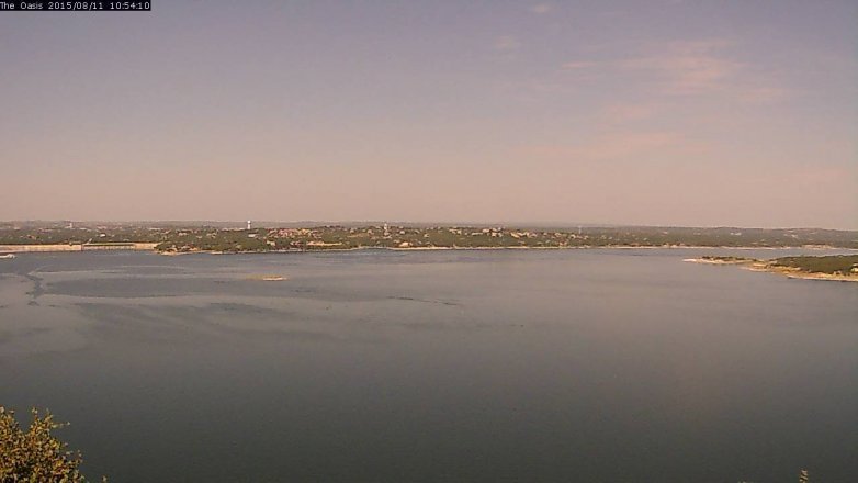 Lake Travis webcam, August 11, 2015 10:00 AM CT