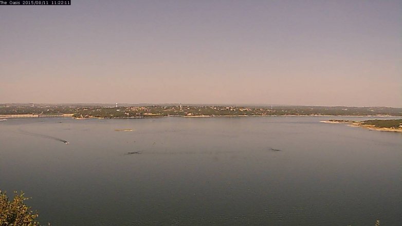 Lake Travis webcam, August 11, 2015 10:30 AM CT