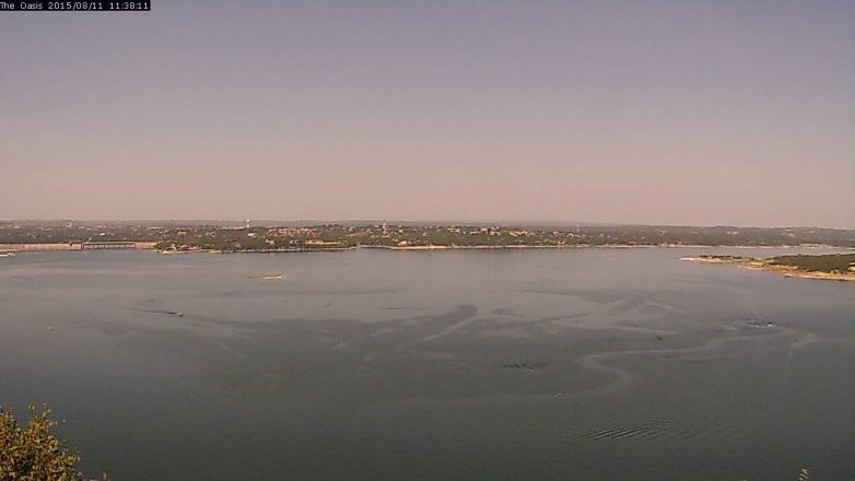 Lake Travis webcam, August 11, 2015 10:45 AM CT