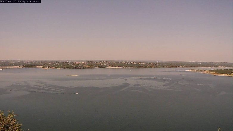 Lake Travis webcam, August 11, 2015 10:50 AM CT