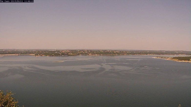 Lake Travis webcam, August 11, 2015 10:55 AM CT