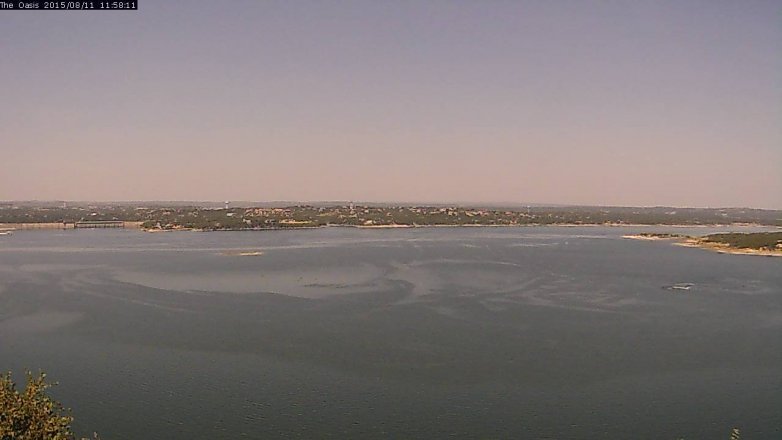 Lake Travis webcam, August 11, 2015 11:05 AM CT
