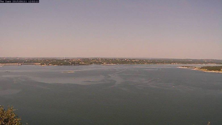 Lake Travis webcam, August 11, 2015 11:10 AM CT