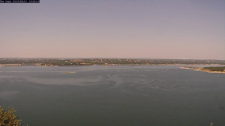 Lake Travis webcam, August 11, 2015 11:15 AM CT