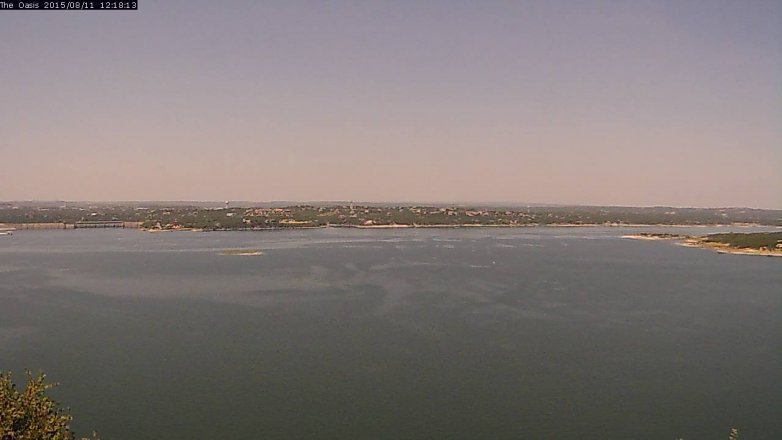 Lake Travis webcam, August 11, 2015 11:25 AM CT