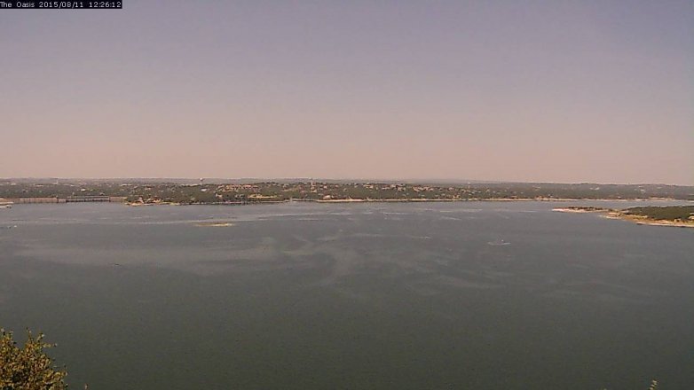 Lake Travis webcam, August 11, 2015 11:30 AM CT