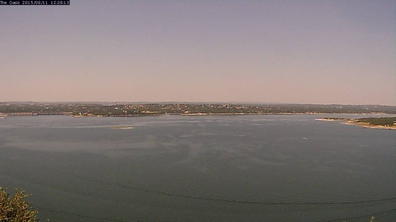 Lake Travis webcam, August 11, 2015 11:35 AM CT