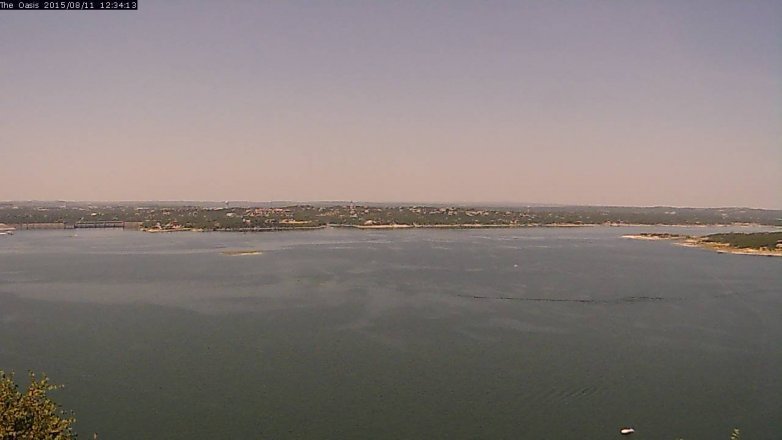 Lake Travis webcam, August 11, 2015 11:40 AM CT