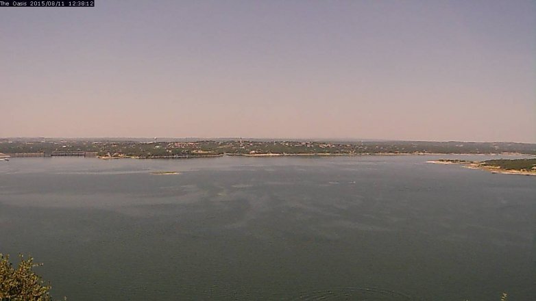 Lake Travis webcam, August 11, 2015 11:45 AM CT