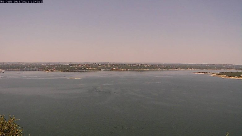 Lake Travis webcam, August 11, 2015 11:50 AM CT