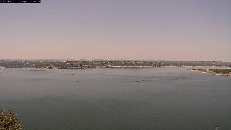 Lake Travis webcam, August 11, 2015 12:00 PM CT