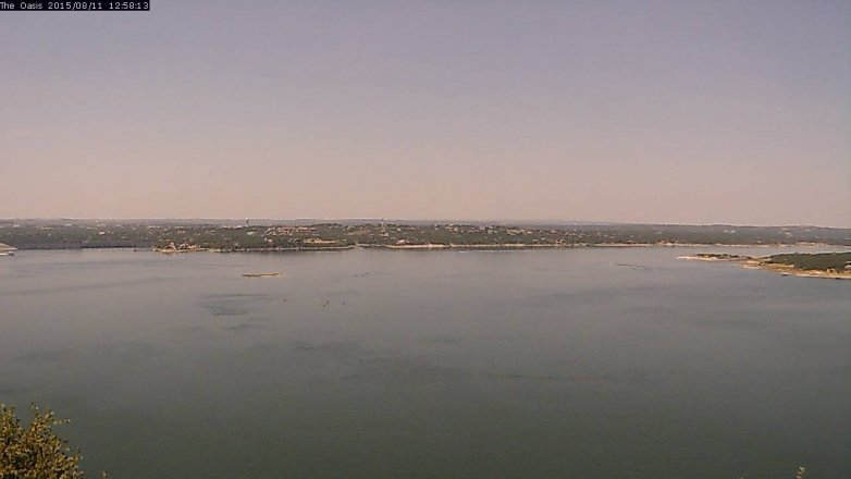 Lake Travis webcam, August 11, 2015 12:05 PM CT