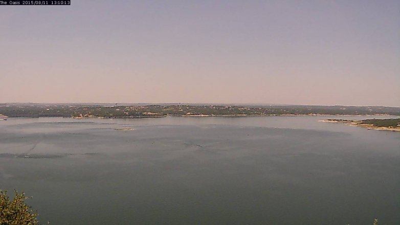 Lake Travis webcam, August 11, 2015 12:20 PM CT