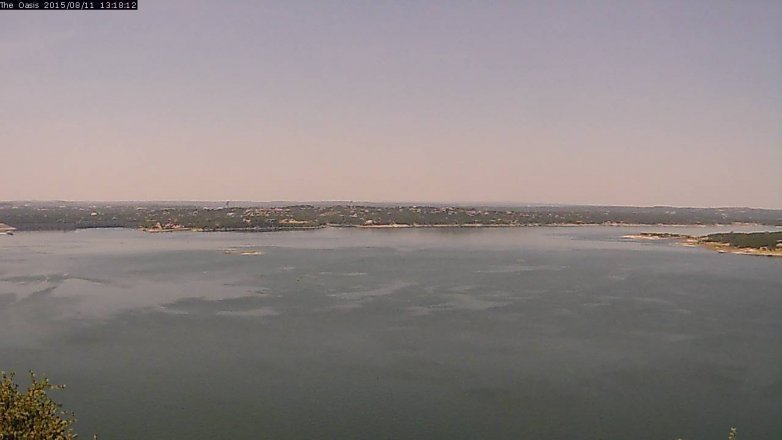 Lake Travis webcam, August 11, 2015 12:25 PM CT