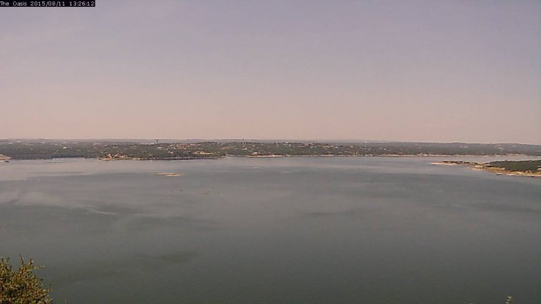 Lake Travis webcam, August 11, 2015 12:30 PM CT