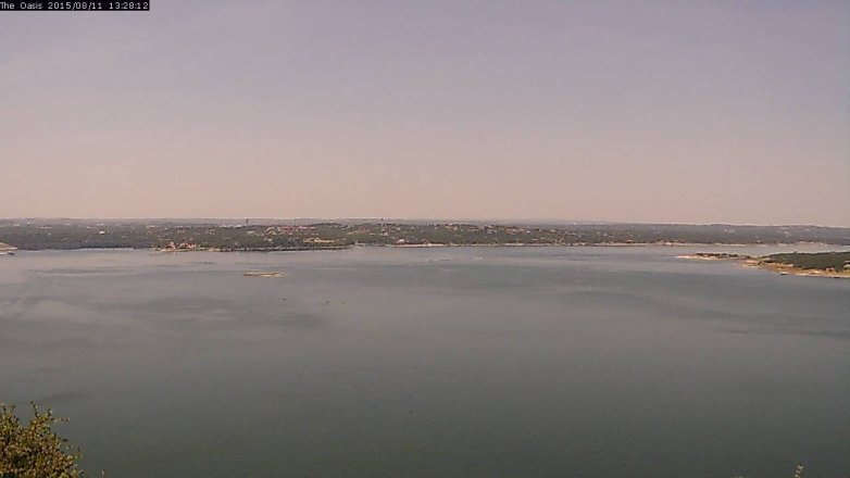 Lake Travis webcam, August 11, 2015 12:35 PM CT