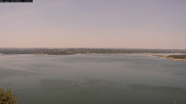 Lake Travis webcam, August 11, 2015 12:40 PM CT