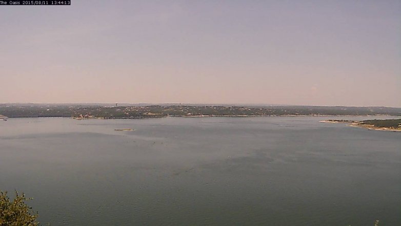 Lake Travis webcam, August 11, 2015 12:50 PM CT