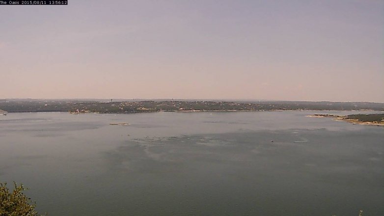 Lake Travis webcam, August 11, 2015 1:05 PM CT