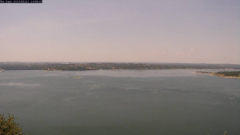 Lake Travis webcam, August 11, 2015 1:15 PM CT