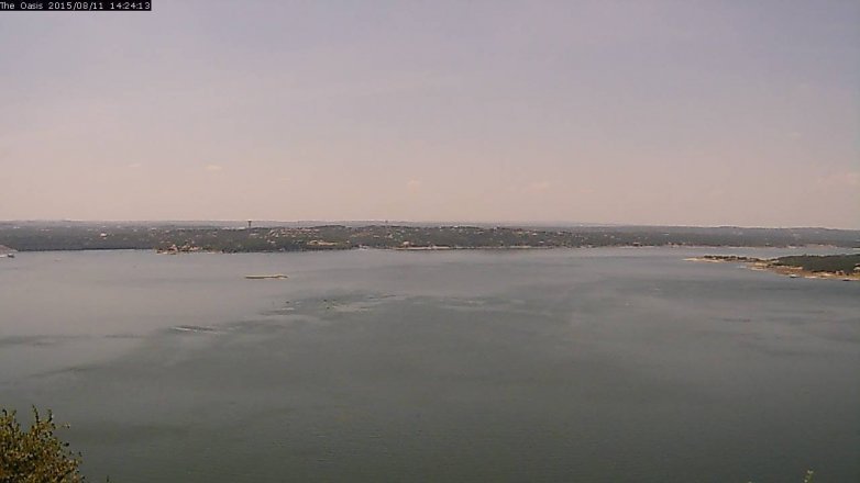 Lake Travis webcam, August 11, 2015 1:30 PM CT