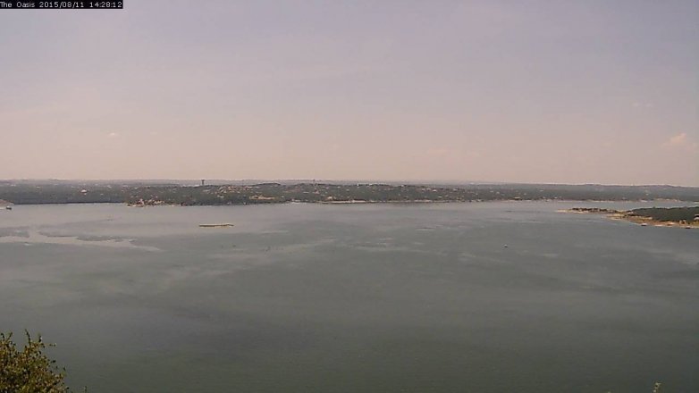 Lake Travis webcam, August 11, 2015 1:35 PM CT