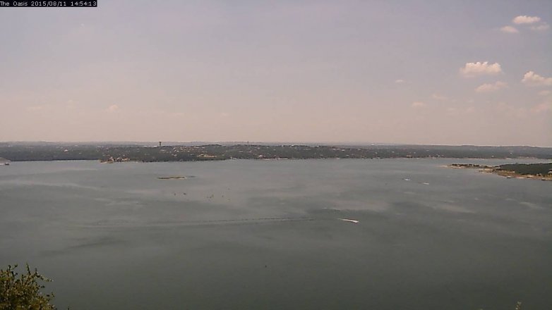Lake Travis webcam, August 11, 2015 2:00 PM CT
