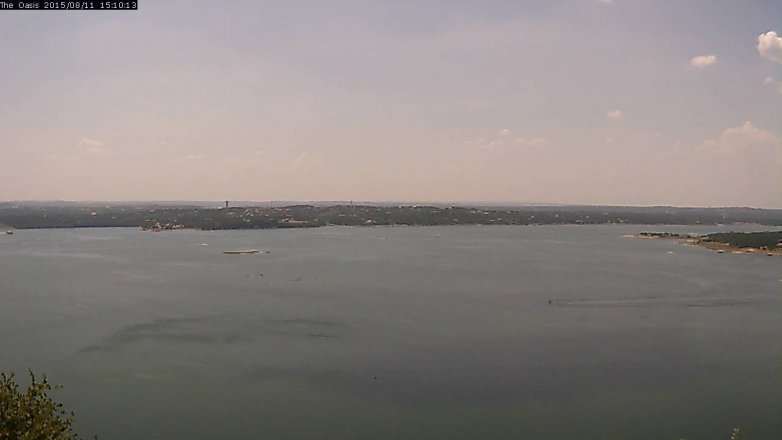 Lake Travis webcam, August 11, 2015 2:15 PM CT