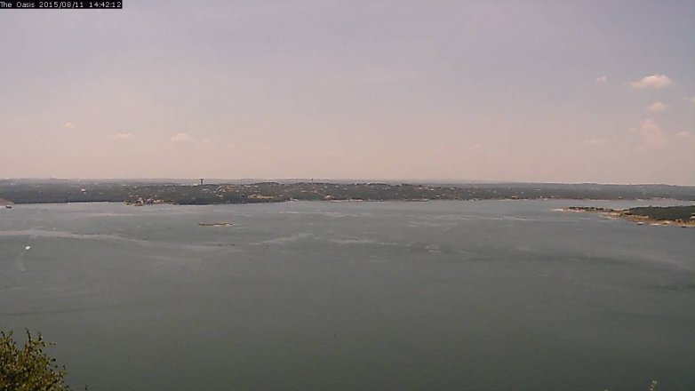 Lake Travis webcam, August 11, 2015 2:30 PM CT