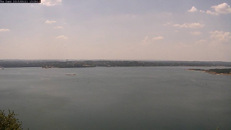 Lake Travis webcam, August 11, 2015 2:35 PM CT