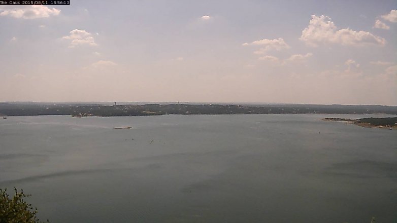Lake Travis webcam, August 11, 2015 3:00 PM CT