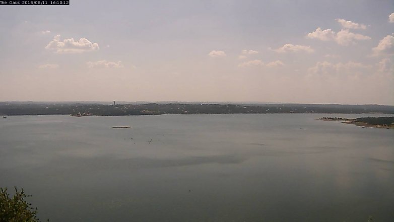 Lake Travis webcam, August 11, 2015 3:15 PM CT